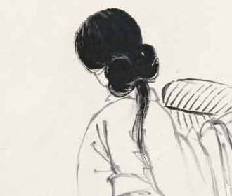 执扇仕女图