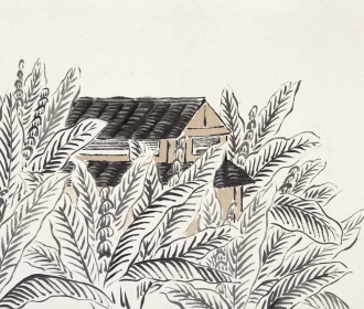 借山图之二 白蕉书屋