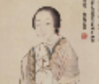 持扇仕女图