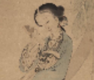 蕉窗读书图