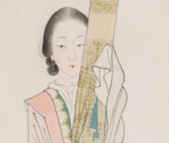 抱琴仕女图